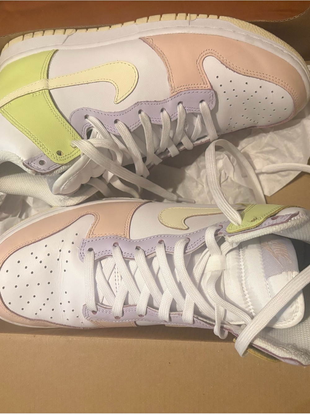 Nike Women’s Pastel Multi-Tone Low-Top Sneakers - White, Pink, Lavender, Lime